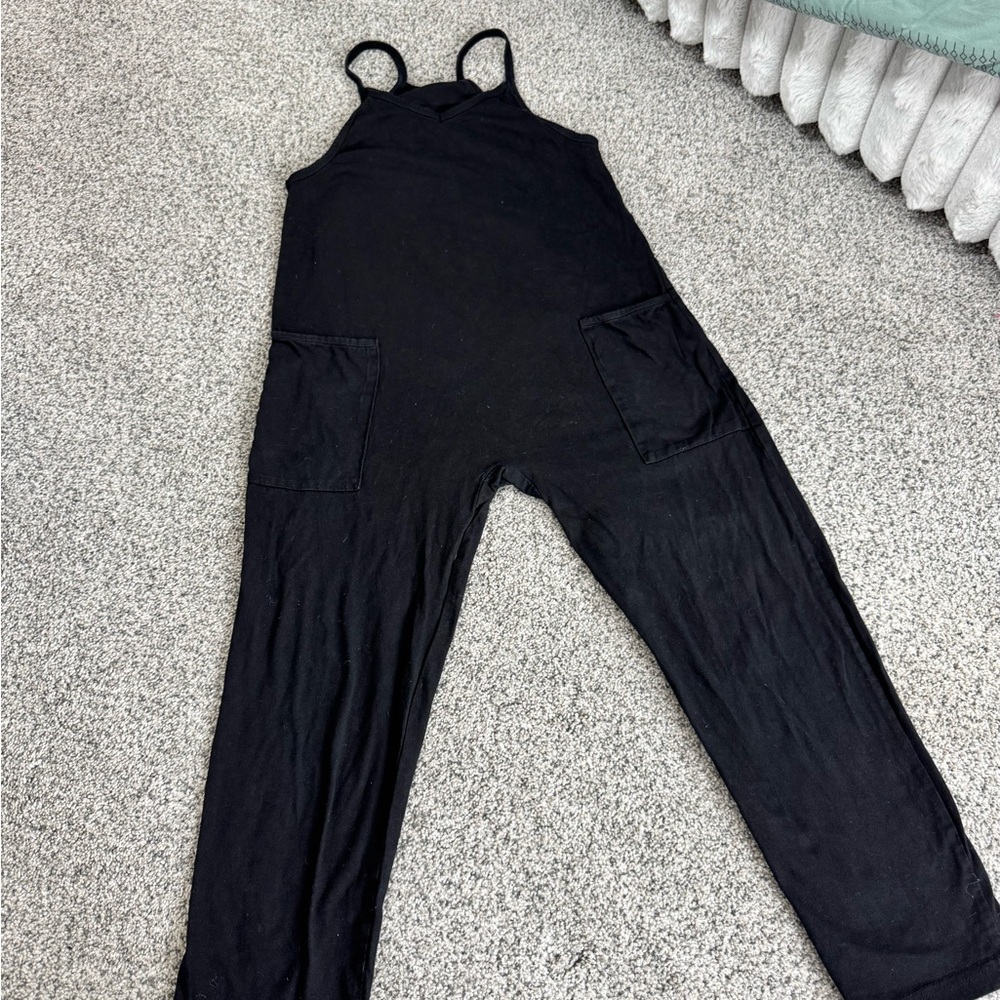 SHEIN Black Kids Jumpsuit with Pockets